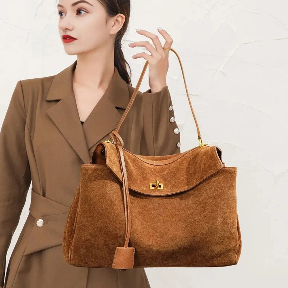 Luxury Bags Tote - Herfst Winter Dames Suède Echt Lederen